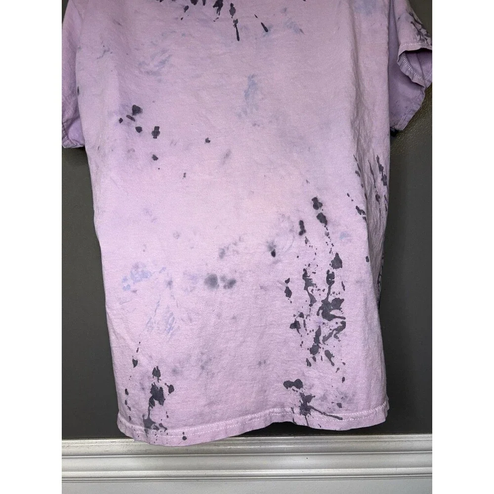 Kurt Cobain Shirt Mens Medium Pink Bleach Tie Dye Graphic Band Tee Rock Grunge - Picture 6 of 7